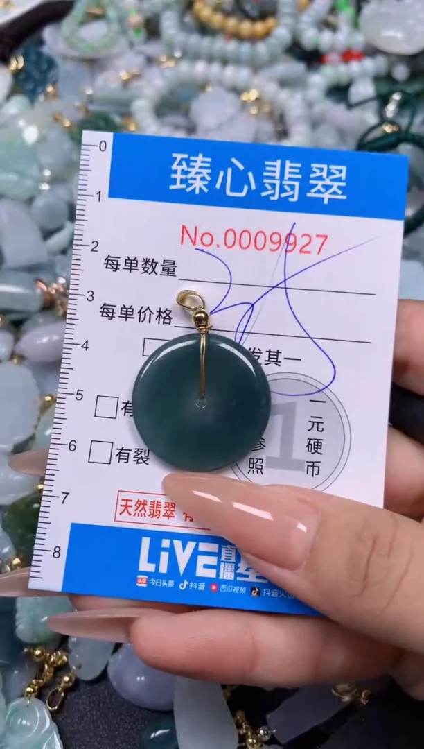 【闪购商品】翡翠颈饰未镶嵌含绳0009927