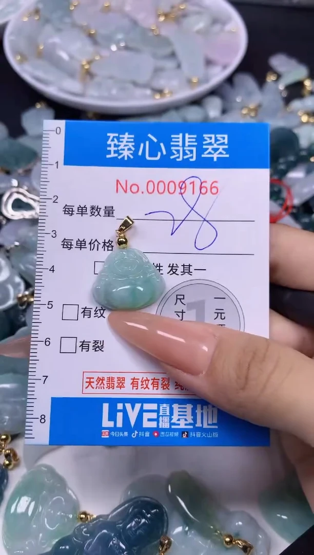 【闪购商品】翡翠颈饰未镶嵌含绳0009166