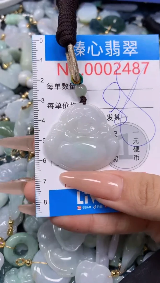 【闪购商品】翡翠颈饰未镶嵌含绳0002487