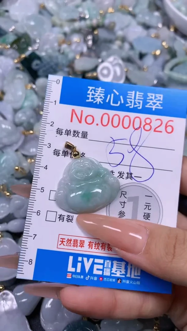 【闪购商品】翡翠颈饰未镶嵌含绳000826
