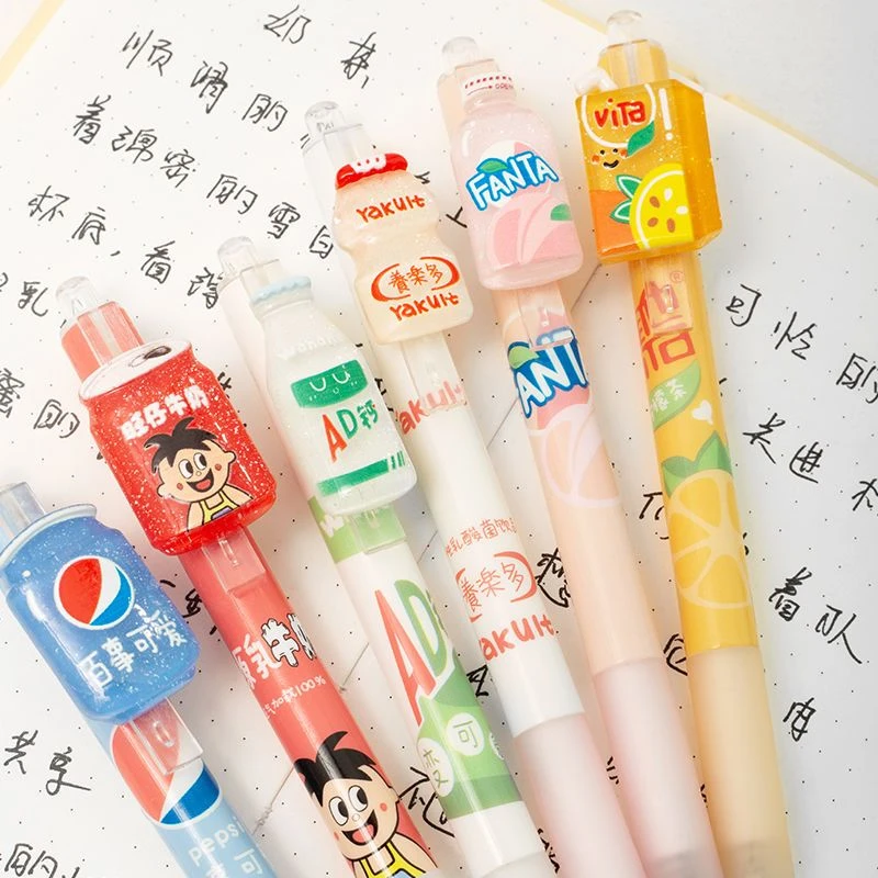 零食饮料中性笔ins高颜值学生好看的配饰笔少女心按动笔挂件笔ST