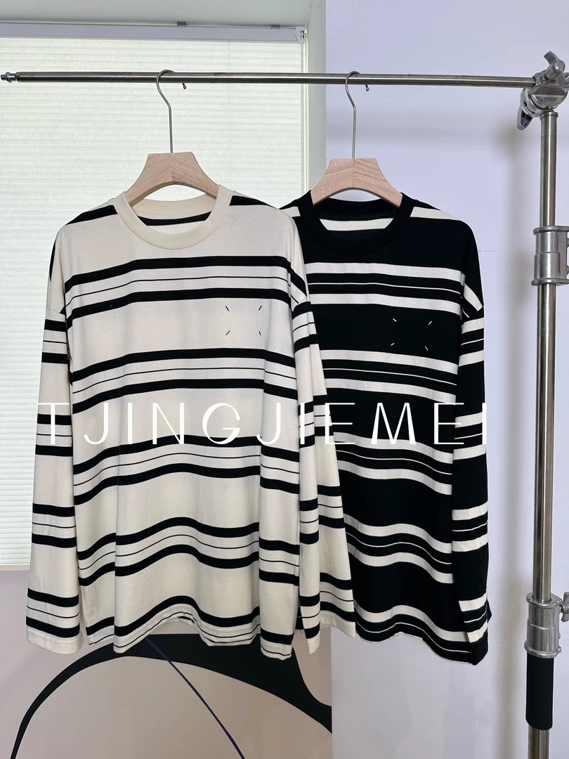 【清仓不退换】T井姐妹【黑白配！】秋季新款简约休闲时尚长袖T恤