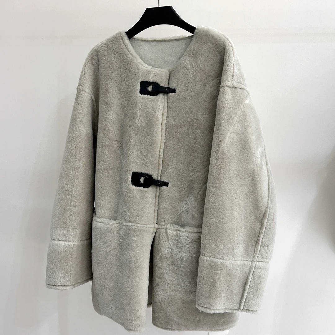 【清仓不退换】无领时尚短款百搭设计师外套