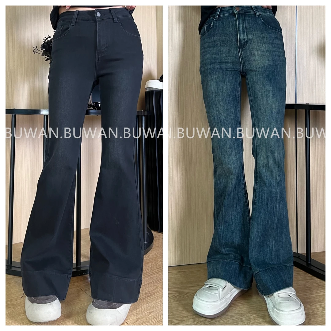 【BUWAN】高腰牛仔修身腿精超模显瘦裤2235