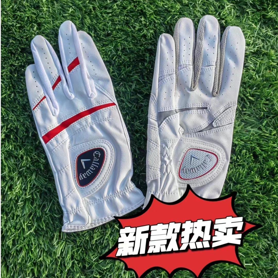 Callaway/卡拉威高尔夫男士皮革手套单支左手防滑耐磨透气手套