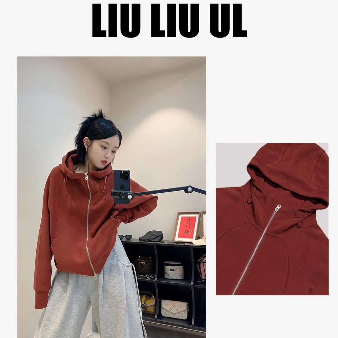 LIUUL‘顶配外套’lu帽子抽绳高克重质感拉满高端开衫外套---LL-W08