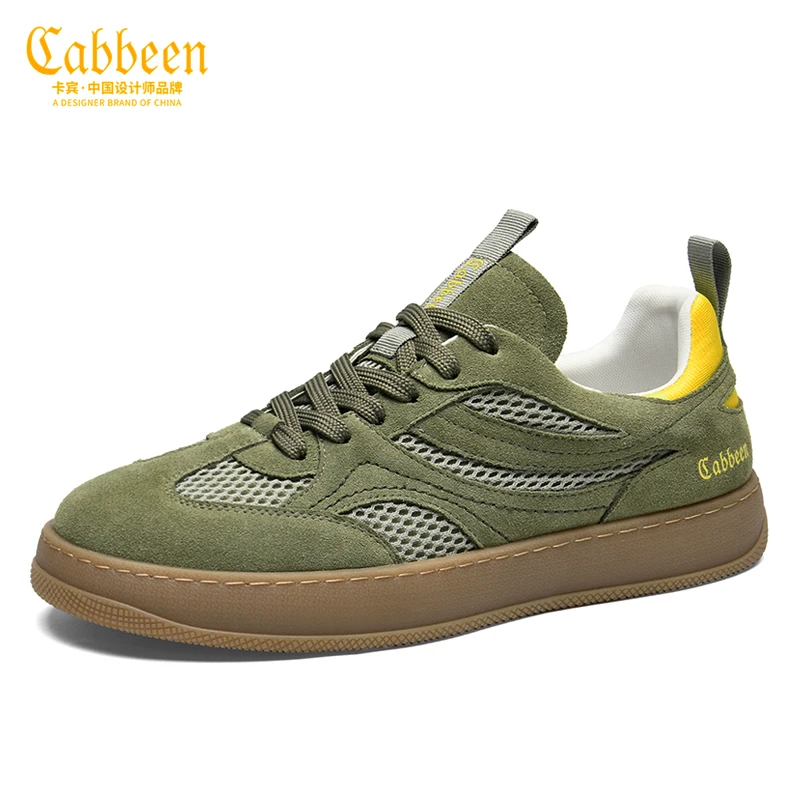 Cabbeen/卡宾男鞋夏季透气德训鞋男2024新款百搭网面鞋男士休闲鞋