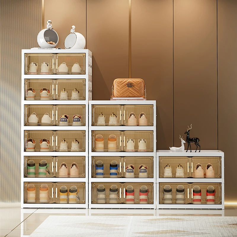 一体式免安装折叠鞋柜家用鞋架储物收纳柜大容量防尘简易折叠鞋柜