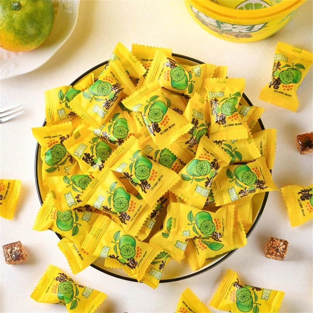 爆浆陈皮糖携带怀旧糖果软糖馋嘴小零食年货随身网红爆款夹心喜糖
