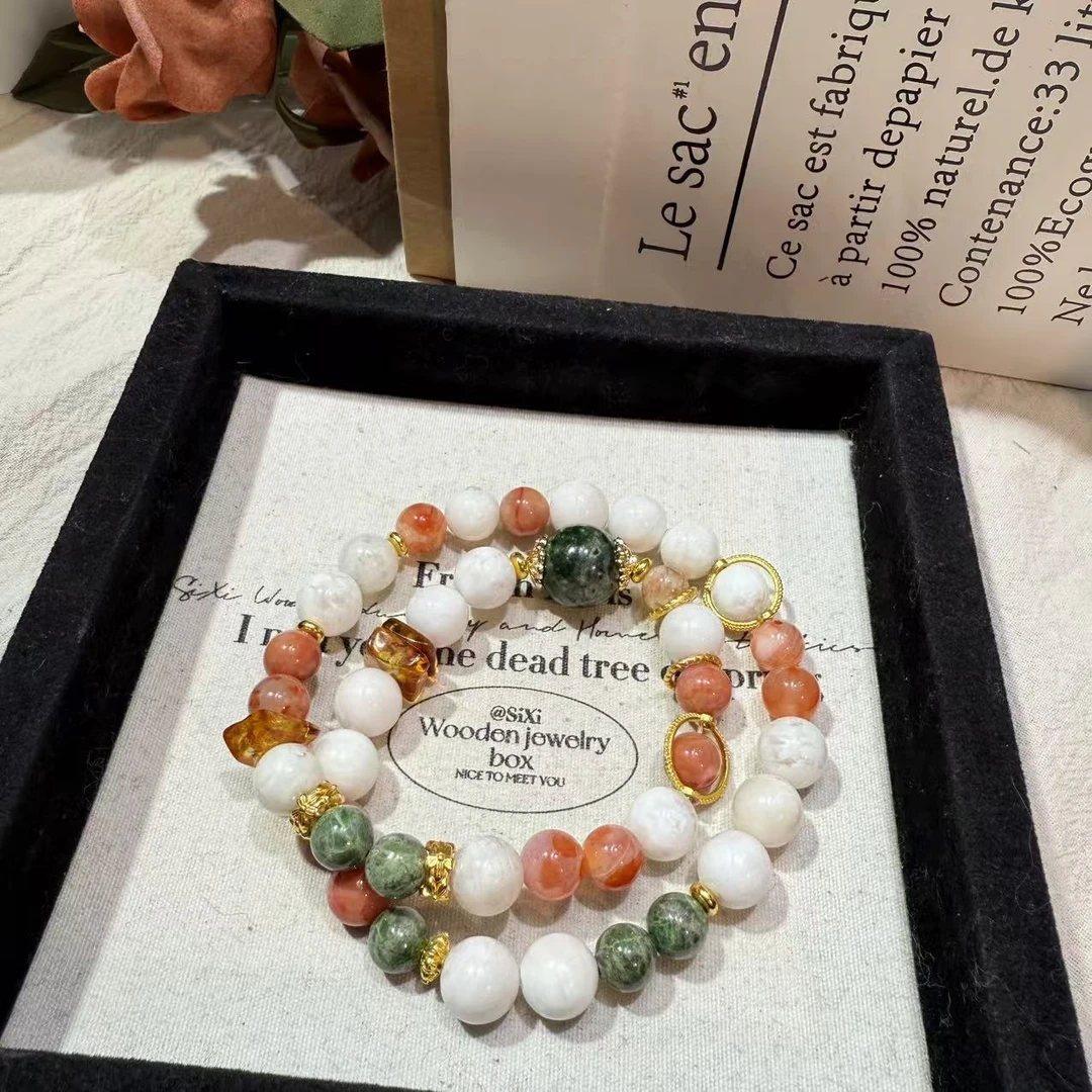 天然雪花幽灵手链经典小众发货颜色微差发货发其一