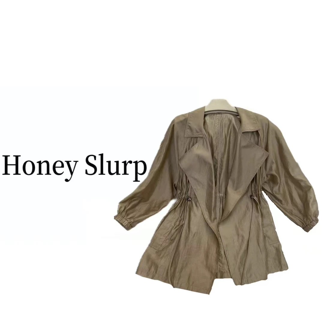 Honey Slurp【天美爆款分享】6040显瘦气质时尚休闲百搭收腰系带
