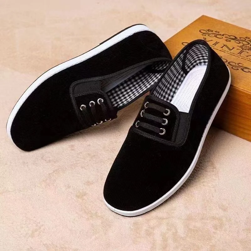 一脚蹬老北京千层底布鞋男款透气舒适男鞋2024春秋季软底休闲鞋