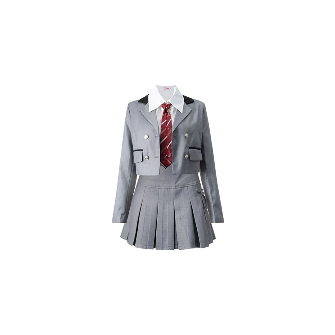 4236/2196/1592【韩系女高】学院风jk制服西装衬衫大码女高腰百褶裙