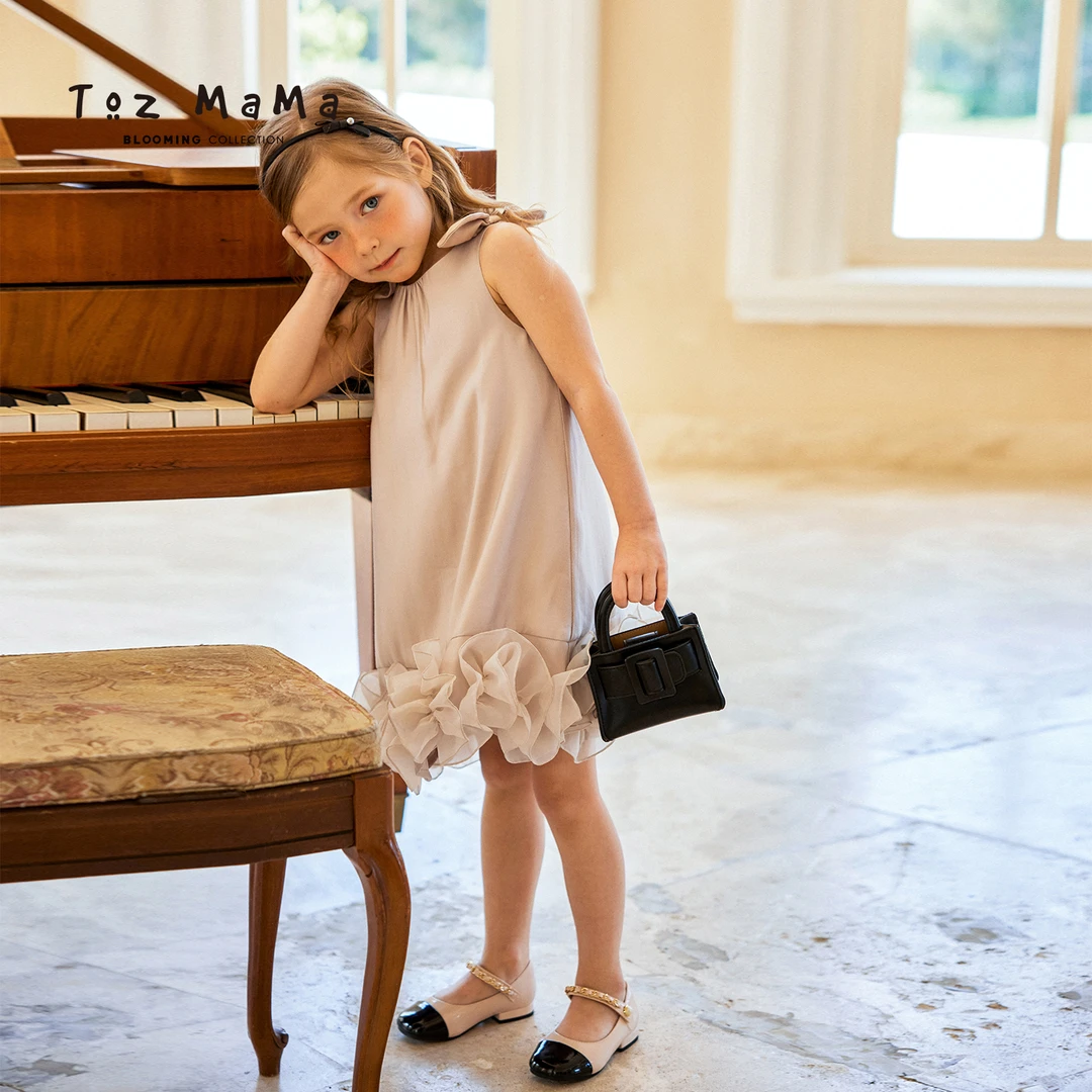 【Toz Girls豆几妈高端女童】蝴蝶结公主裙夏季无袖连衣裙
