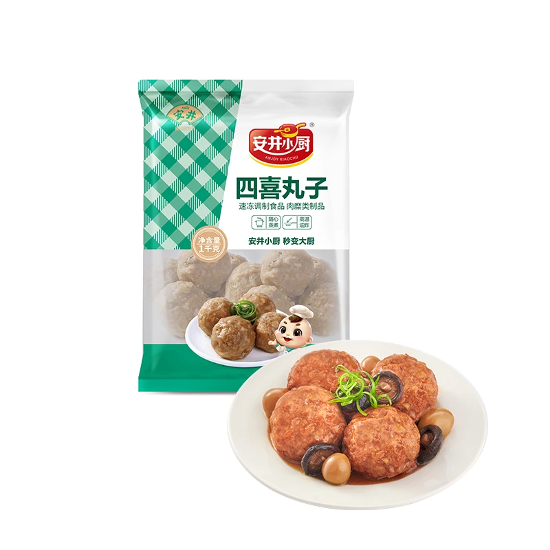 安井小厨四喜丸子1kg红烧狮子头鲁菜鸡肉美味速冻懒人预制菜