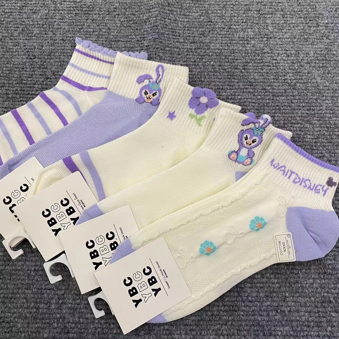 女款薄棉卡通款小可爱短筒袜