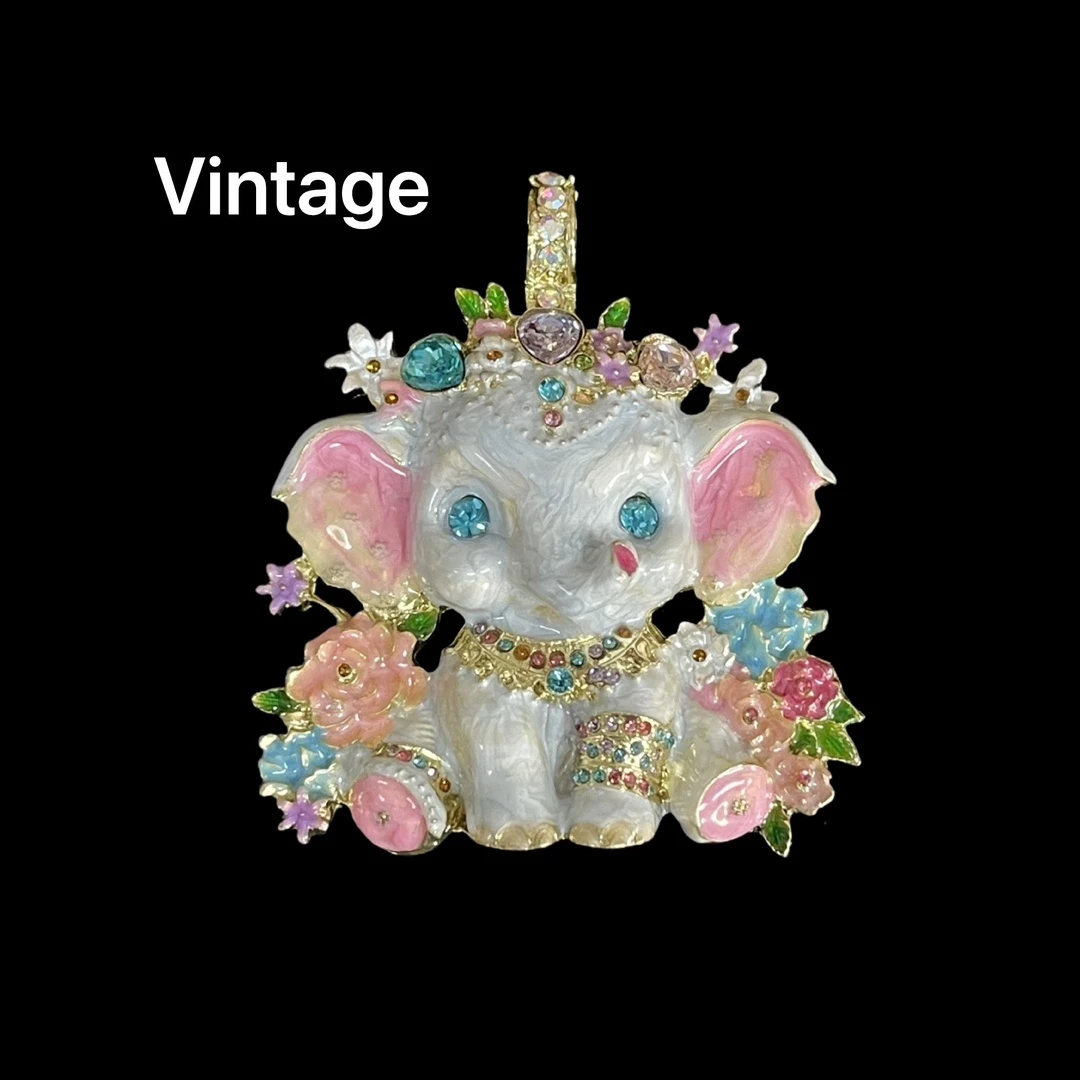 铜合金珐琅吊坠 kf磁吸铜合金吊坠少女复古彩色仙女甜美圣诞中古