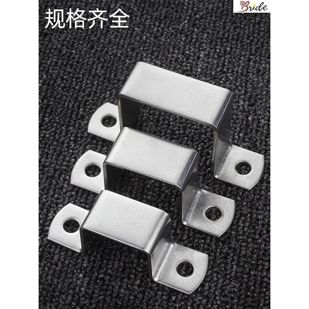 加厚方卡方形镀锌铁电线卡扣广告牌卡箍方管夹抱箍u型管卡骑马卡