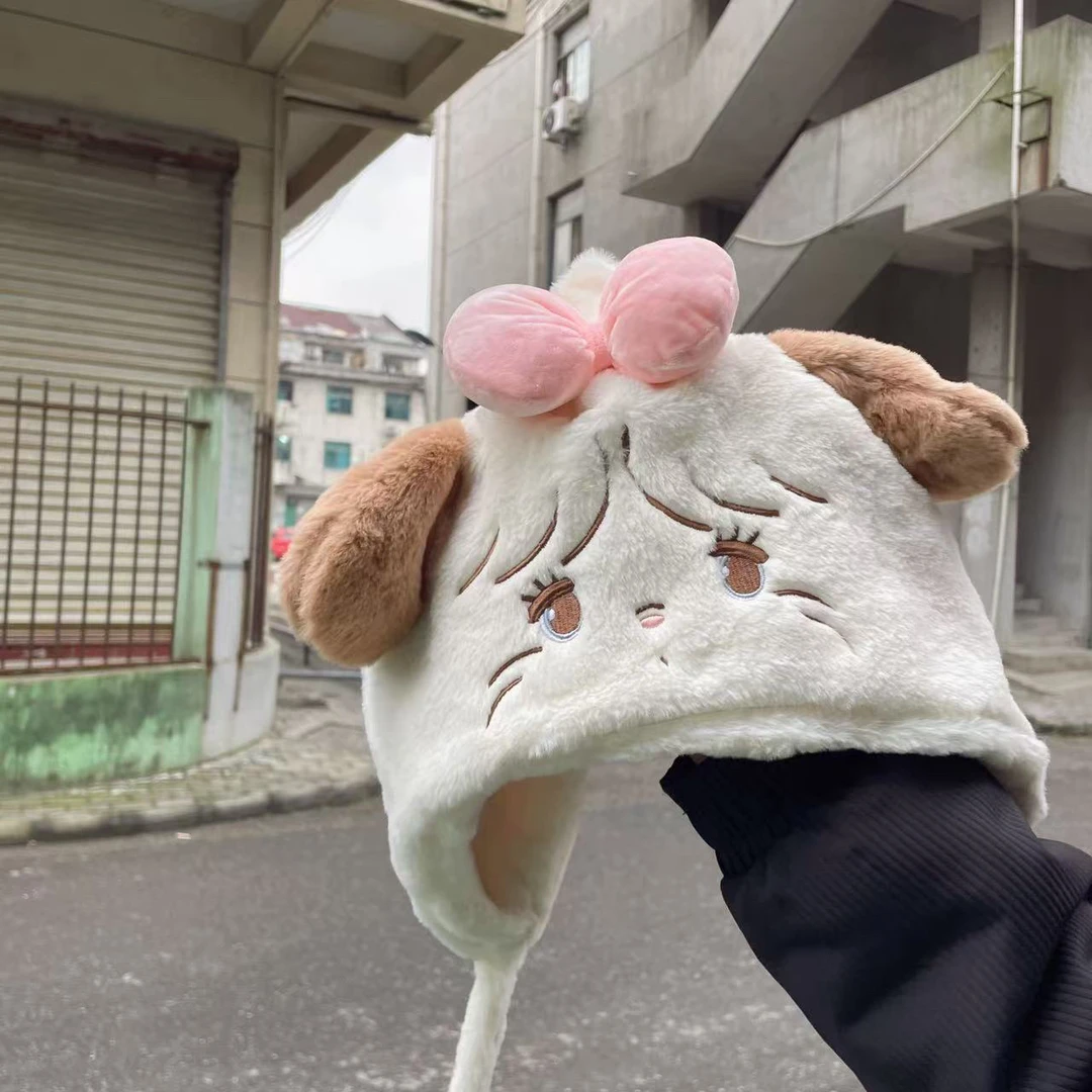 加厚毛绒卡通立体造型6岁到成人户外保暖高颜值帽子