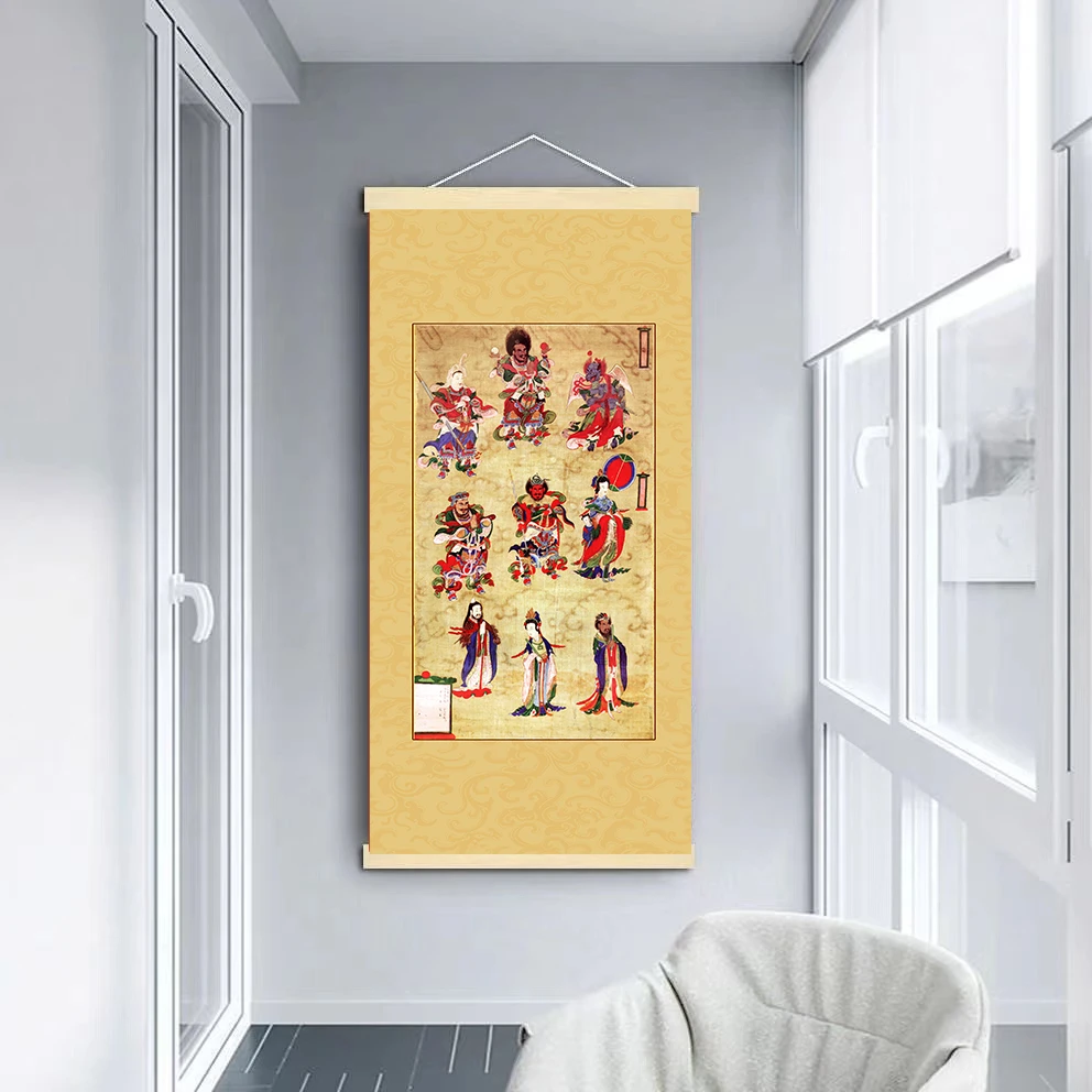 明 天龙八部玄关装饰画过道走廊尽头挂画