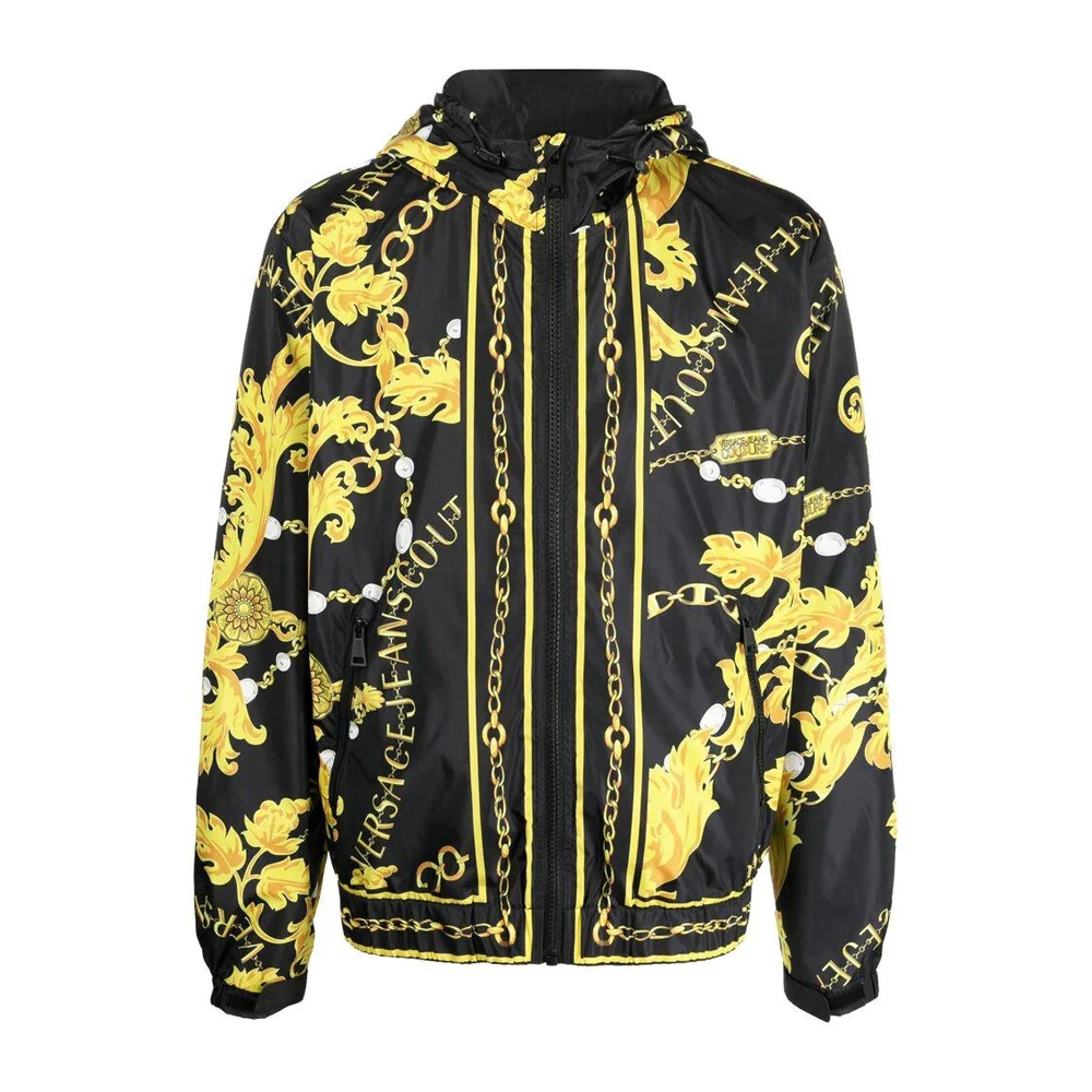 VERSACE JEANS COUTURE范思哲男士夹克连帽印花满印外套E75GASD05