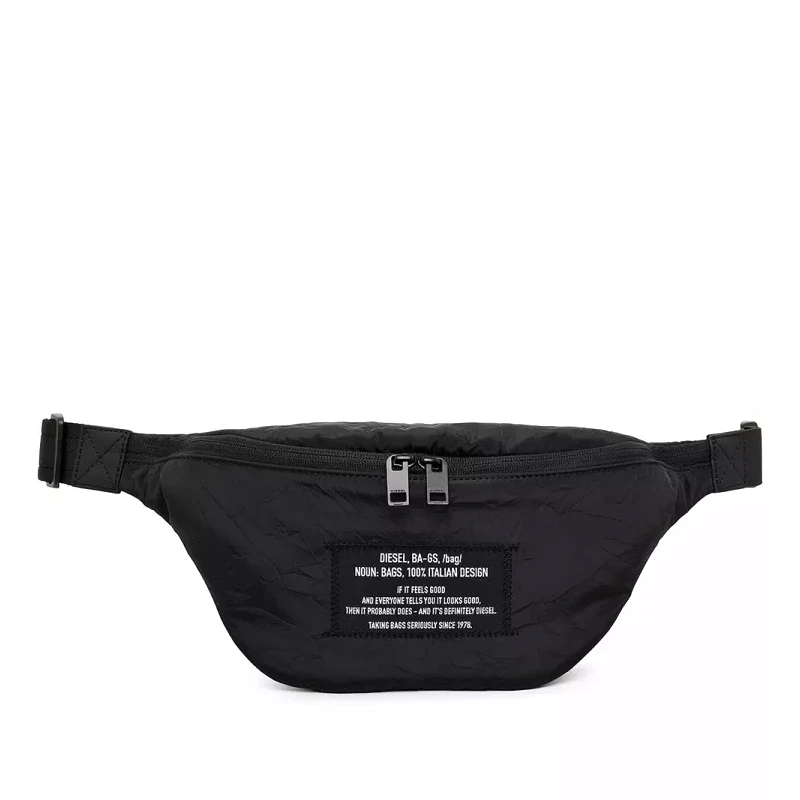 Diesel迪赛休闲时尚包胸运动包百搭多功能黑色轻便斜跨包X07276