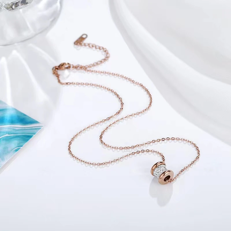 MYONLYSOPHINA 锌合金项链 【费爷专属】圆轮小蛮腰项链女神百搭款