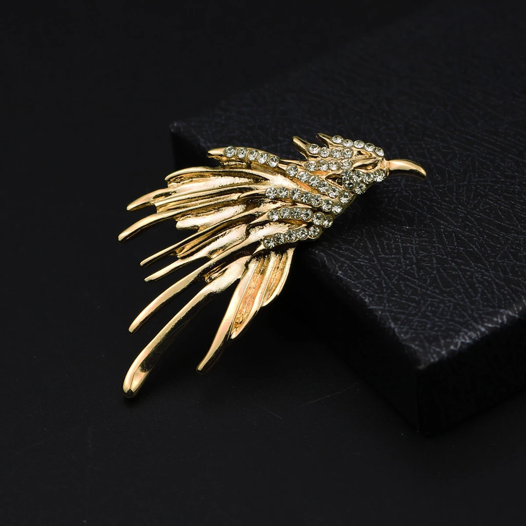 个性老鹰胸针欧美时尚新款男士动物胸花领针别针猎鹰服装包包配饰