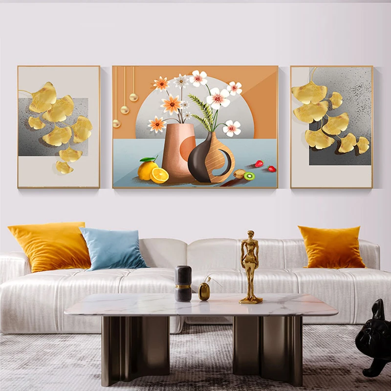 20新款现代简约客厅装饰画家居饰品沙发背景墙壁画晶瓷北欧轻奢