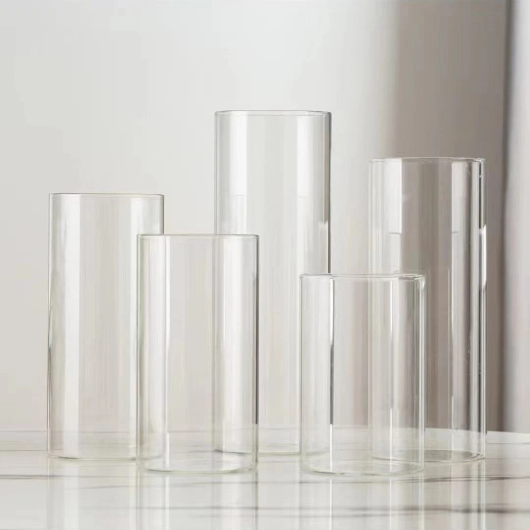 透明无底防风罩玻璃烛台两头空玻璃烛台浪漫烛光晚餐婚庆烛台无底