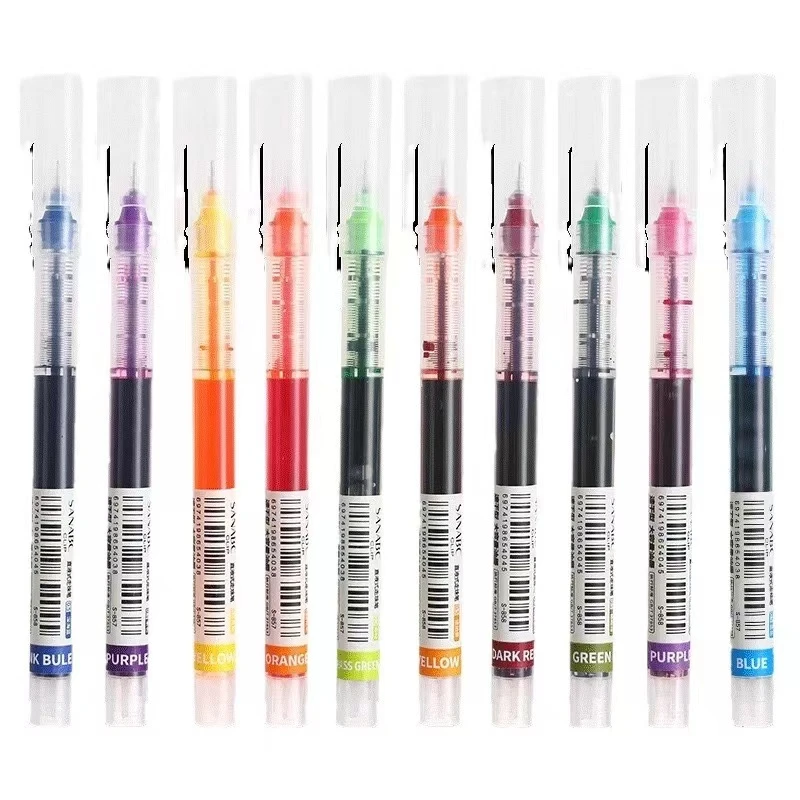 【团队复制单】保底40支彩色直液式速干中性笔0.5针管直液式走珠笔