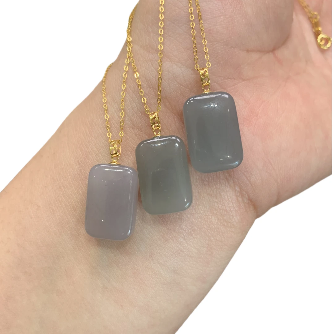 和田玉吊坠花扣小烟紫牌2气质精致简约时尚(多样性发其一)精美