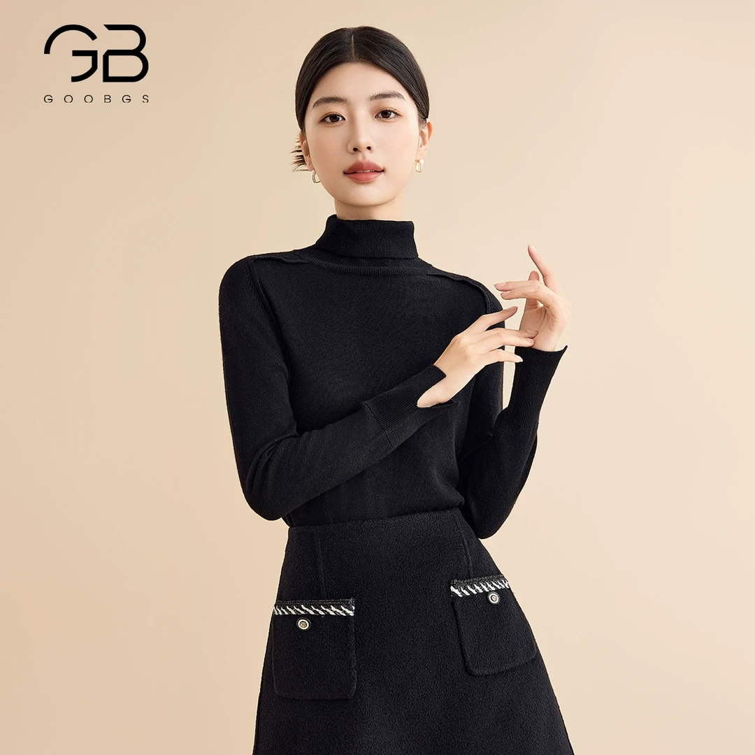 【小余专属】谷邦GOOBGS 绵羊毛高领针织衫  G4371420-6