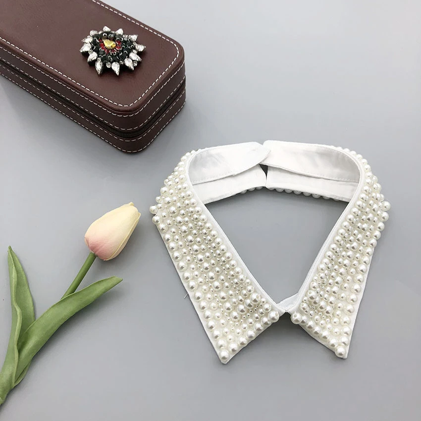 355号【DIY】服饰配件手工缝珠重工假领