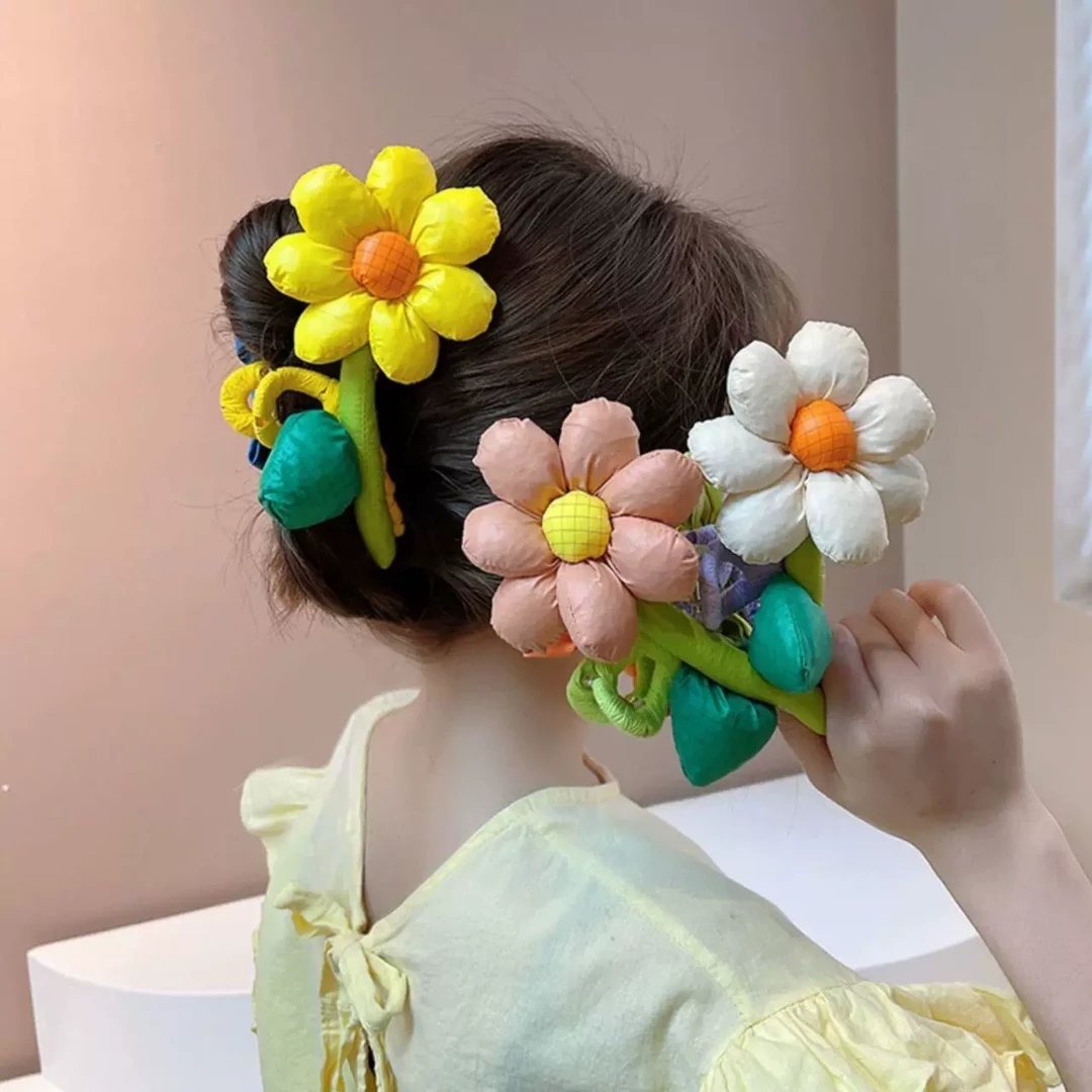 潮品彩色花朵胸针外套DIY配饰充棉立体花朵个性搭配件别针