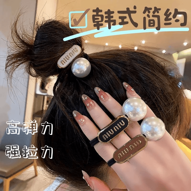 2023新款高端发绳半扎马尾发圈韩国头饰气质时尚发饰头绳成人可爱