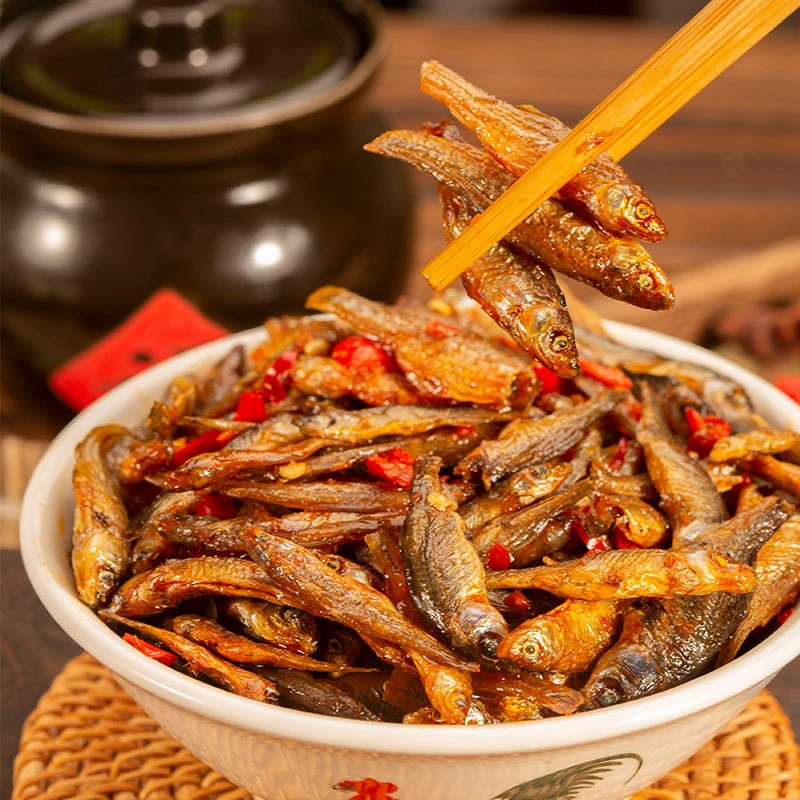 湖南特产香辣柴火鱼下饭菜罐装正宗即食火培鱼鱼仔小鱼下饭200克
