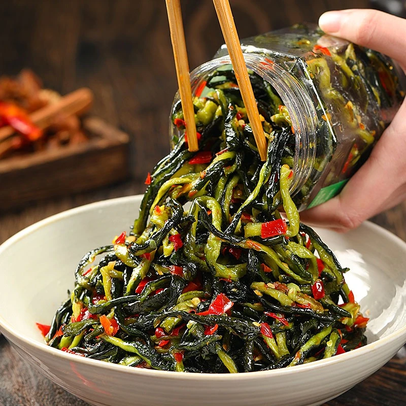 湖南脆爽黄瓜皮下饭菜罐装黄瓜皮条即食拌饭外婆菜配粥酸辣下饭菜
