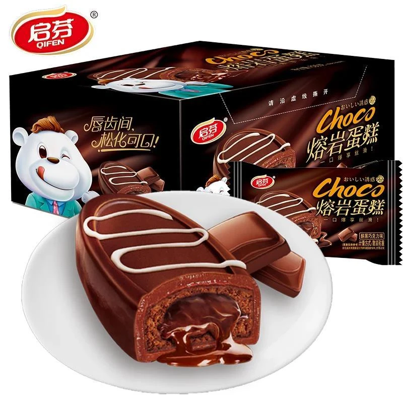 启芬巧力熔岩蛋糕整爆浆冰山甜品面下午茶点心早餐休闲零食