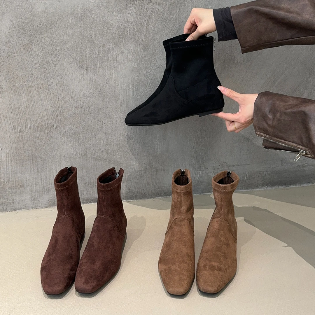 加绒内增高3厘米瘦版短筒靴
