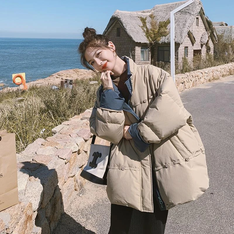 2025年冬季新款韩系洋气时尚轻熟风高级感小个子中款羽绒服外套女