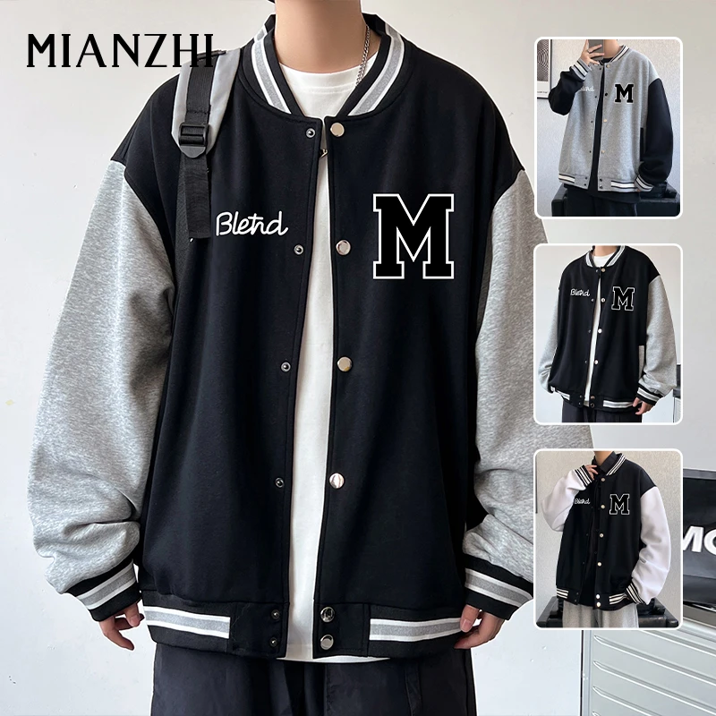 棉致棒球服男士秋冬季夹克2024新款潮流宽松百搭青少年休闲男外套