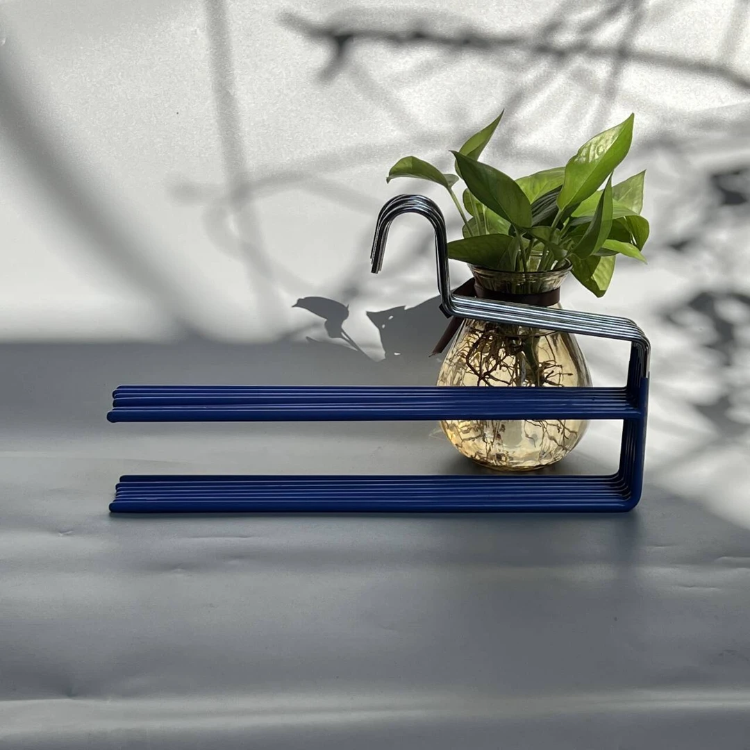 【4支】KJ014多层成人裤子架高锰钢PVC浸塑无痕裤夹群夹晾晒衣架