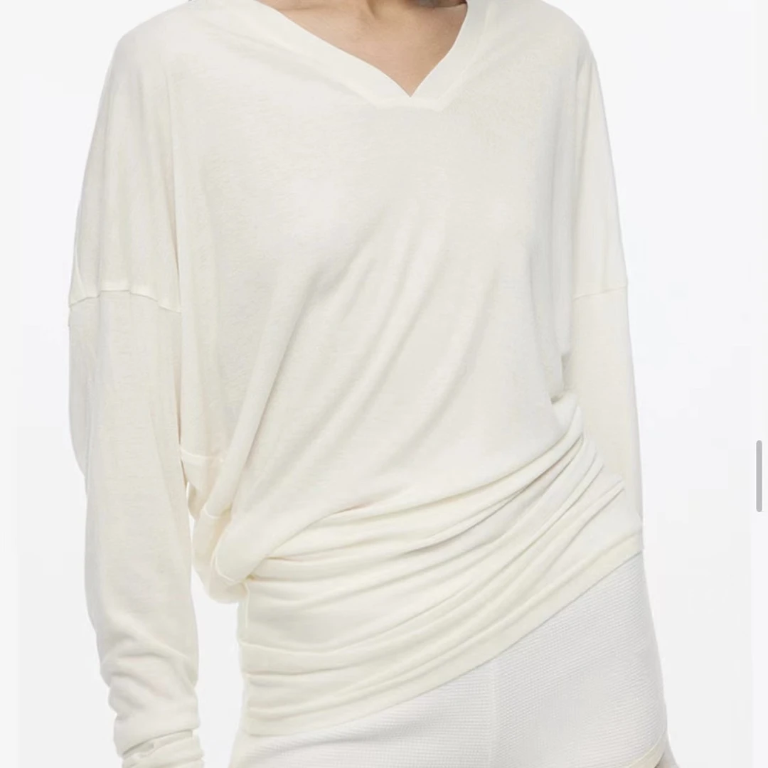 XHCHIC 24早秋高级定制款V领设计收腰显瘦T恤