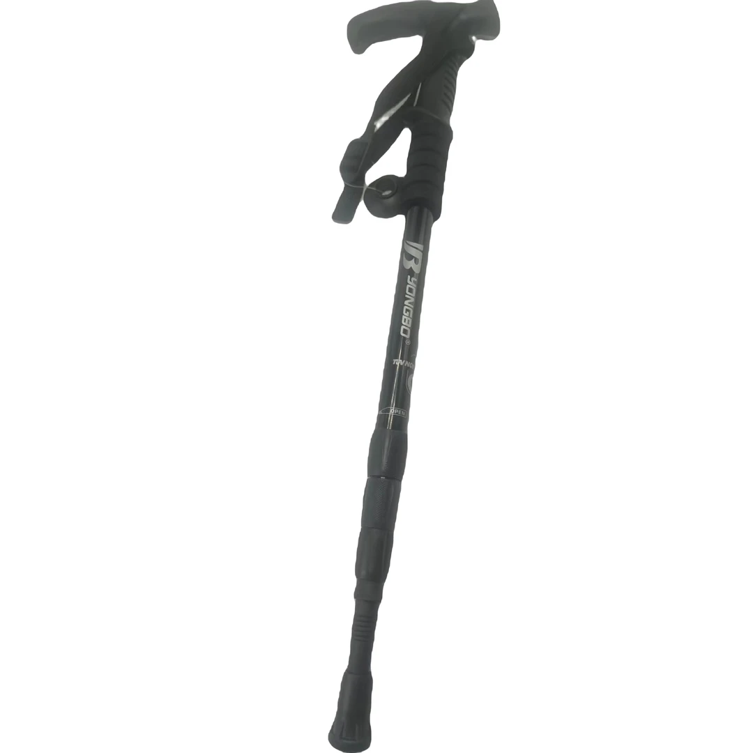 家用户外伸缩可拆卸登山杖很结实稳定四节伸缩