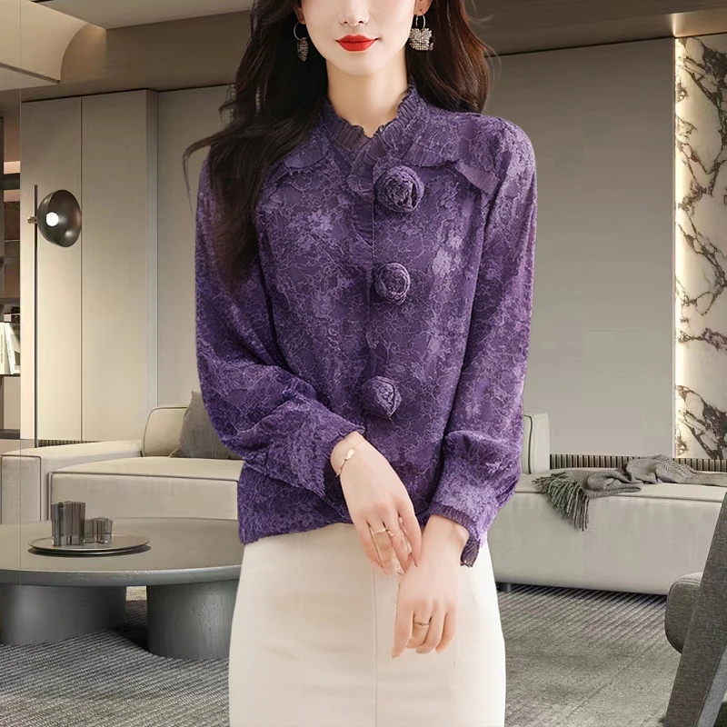 时尚欧货女士衬衫2025秋冬季新款大码宽松休闲显瘦洋气质别致上衣