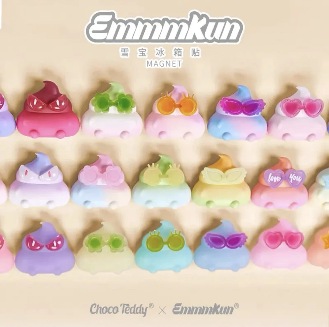 【拆盒】Emmmkun 君眼碌碌 多巴胺雪宝冰箱贴系列潮玩摆件潮玩可爱