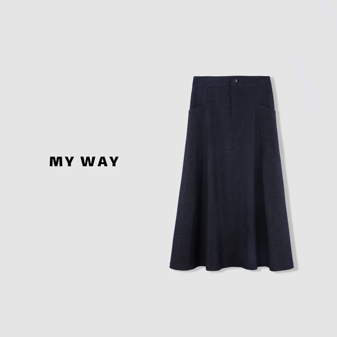 【莫问归期 】女仔半身裙简约百搭休闲宽松型高腰中长裙