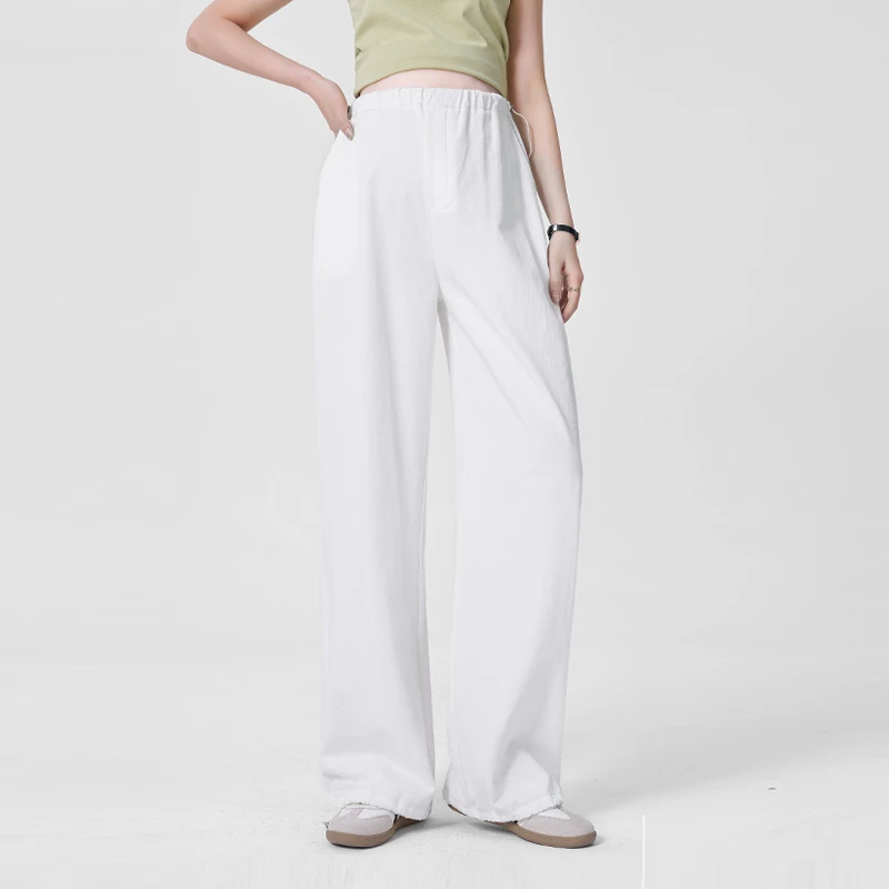 2025孕晚期无托腹阔腿裤小个子孕妇裤夏季薄款