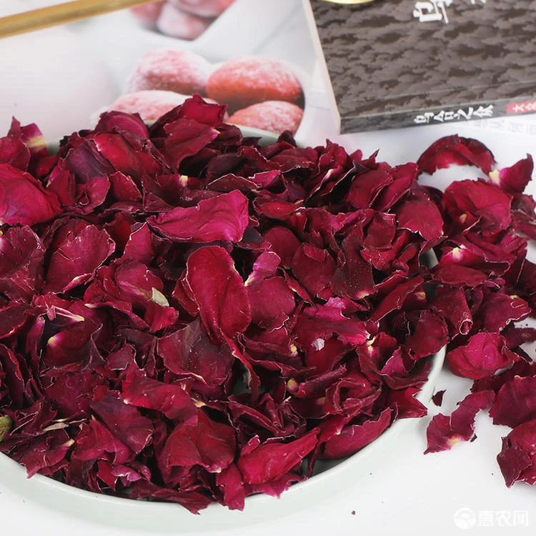 云南食用玫瑰花瓣墨红玫瑰花瓣食用玫瑰花干泡茶泡澡美食搭配高原